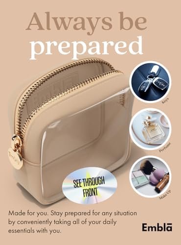 Embla Clear Cosmetic Bag Makeup Bag, Clear Zipper Pouch Cosmetics Bags Cute Wome... - Image 5