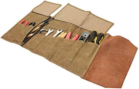 Hide & Drink, Waxed Canvas & Leather Tool Roll, Multi-Tool Bag, Travel Multipurp... - Image 7