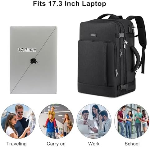 Travel Backpack for Men and Women, 40L Extra Large Flight Approved Carry on Back... - Image 8
