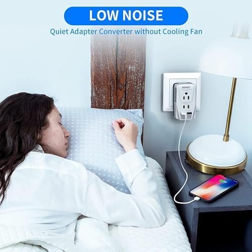 220V to 110V Converter, DOACE 2000W Travel Voltage Converter for Hair Dryer Stra... - Image 8