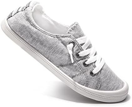 Women's Slip On Canvas Sneaker Low Top Casual Walking Shoes Classic Comfort Flat... - Image 4