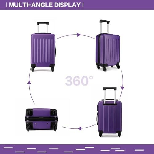 Kono Luggage Expandable(only 28") Suitcase Set 3Pcs + ABS Hardshell Suitcase wit... - Image 7