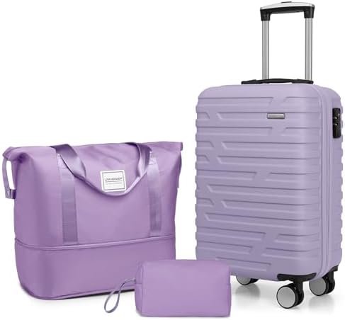 LARVENDER Carry on Luggage 20 Inch Luggage Suitcases with Wheels, Hardside Hard ... - Image 2