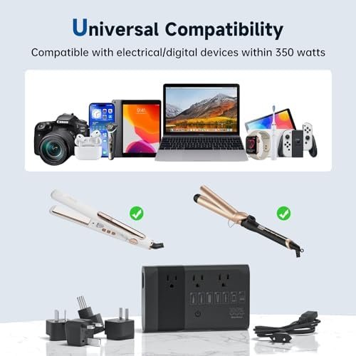 220V to 110V Converter 350 Watt Universal Travel Adapter and Voltage Converter S... - Image 9