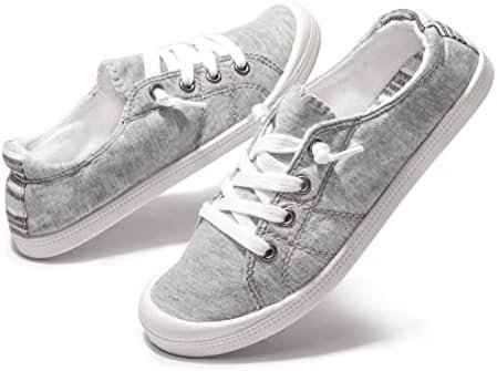 Women's Slip On Canvas Sneaker Low Top Casual Walking Shoes Classic Comfort Flat... - Image 8