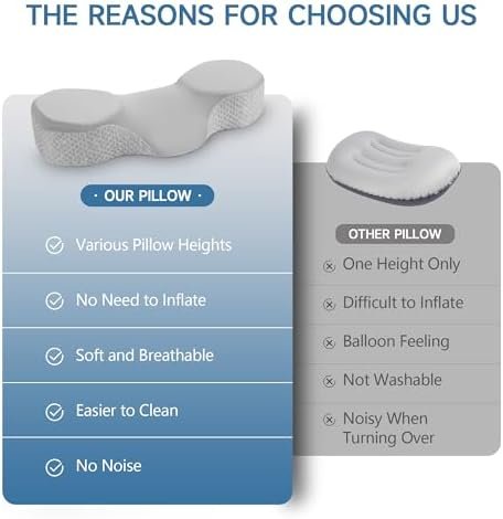 Cervical Pillow for Neck Pain Relief, 2024 Portable Travel Memory Foam Pillow wi... - Image 6