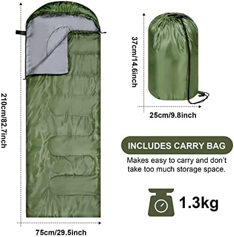 Tudomro 2 Pcs Camping Sleeping Bag for Adults, Lightweight Packable Waterproof C... - Image 3