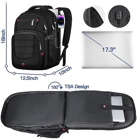 Extra Large Backpack, 50L Travel Backpack, 17 inch Laptop Backpack for Men, TSA ... - Image 4