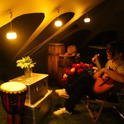 Camping Lantern, 4 Light Modes LED Camping Lantern with Hanging Hook Silicone Re... - Image 7