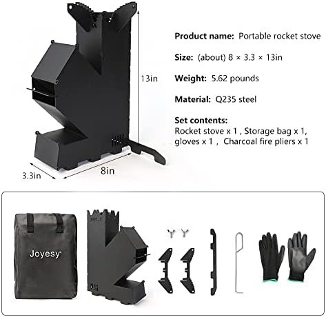 Rocket Stove Rocket Stove for Cooking Portable Wood Mini Burning Stove, Fire Cam... - Image 8