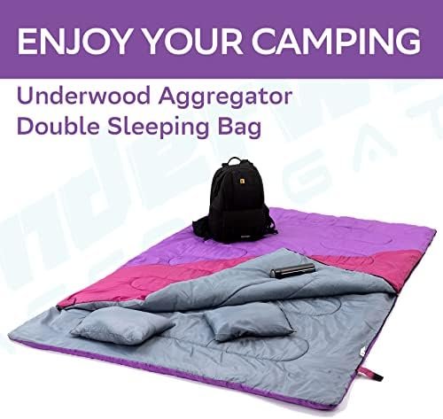 Double Sleeping Bag for Adults Kids - Lightweight 2 Person Sleeping Bag with Pil... - Image 8