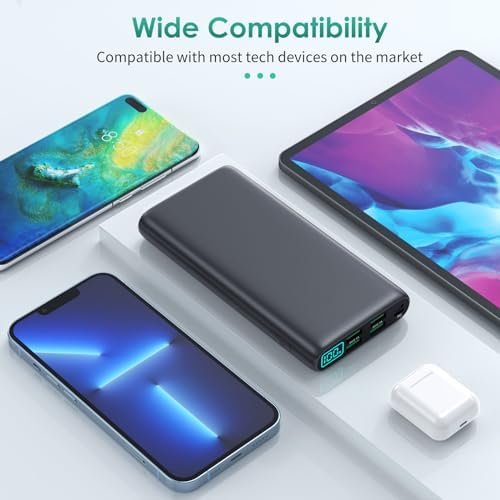Portable Charger 38800mAh,LCD Display Power Bank,5 USB Outputs Battery Pack Back... - Image 4