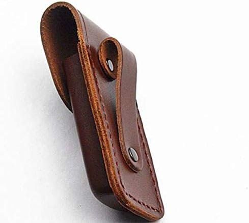 Pu Leather Hiking Pouch Belt Knife Sheath Snap Fastener Hunt Holder Pocket for T... - Image 6