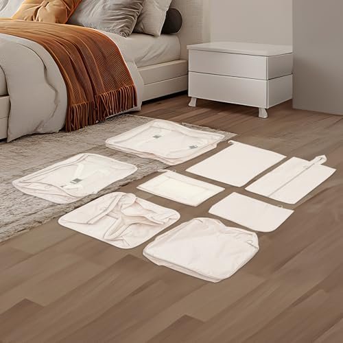 8 Pcs Packing Cubes for Travel, Road Trip Essential Compression Luggage Organize... - Image 4