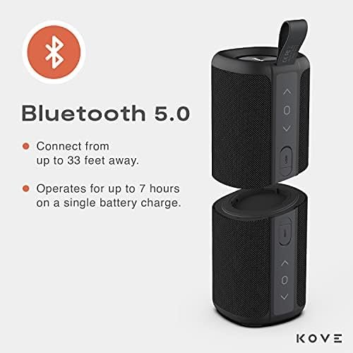 KOVE Commuter 2 - Black Bluetooth Speakers, Portable, Wireless with HD Louder Vo... - Image 6