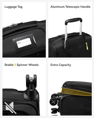LUGGEX Carry On Luggage - Lightweight Luggage Soft Sided - Expandable Suitcases ... - Image 9
