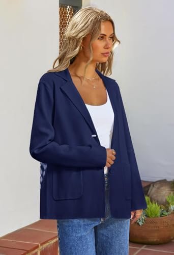 MEROKEETY Women's 2024 Fall Long Sleeve Cardigan Button Lapel Casual Open Front ... - Image 4