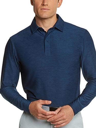 Men's Dry Fit Long Sleeve Golf Shirt - Quick Dry Polo Shirts - UPF 30, Stretch F... - Image 2