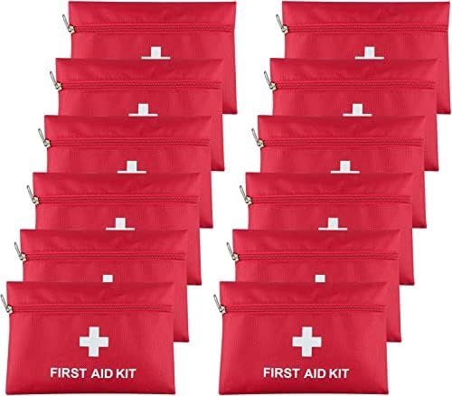 AOUTACC 12 Pack Mini First Aid Kit Empty Bag, Travel Empty First Aid Kit Pouch B... - Image 2