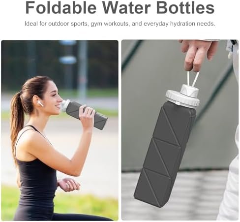 Collapsible Water Bottles Flexible Bpa Free Silicone Reusable Foldable Water Bot... - Image 3