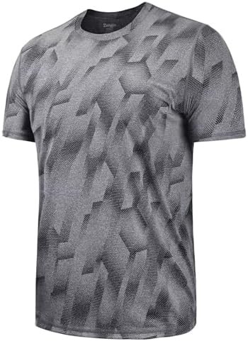 Zengjo Workout Shirts for Men Quick Dry-Moisture Wicking Gym Running Athletic T-... - Image 3