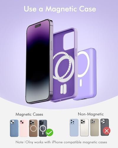 podoru Wireless Portable Charger, 10000mAh Magnetic Power Bank with Type-C Cable... - Image 3