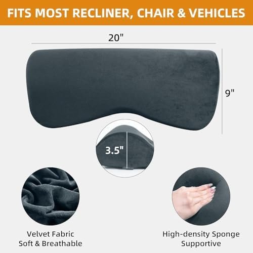 HOMBYS Cervial Recliner Neck Pillow for Pain Relief, Foam Headrest Pillow with S... - Image 4