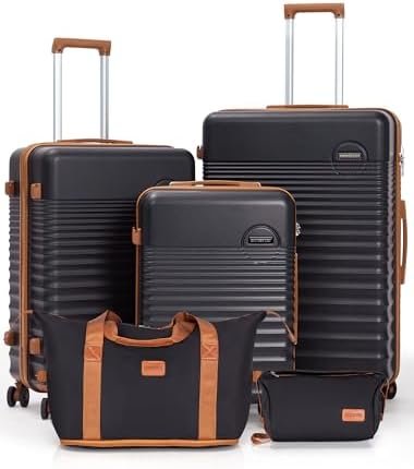 Luggage Sets 5 Piece, Suitcases with Wheels, Hardshell Suitcase Set, ABS Carry o... - Image 2