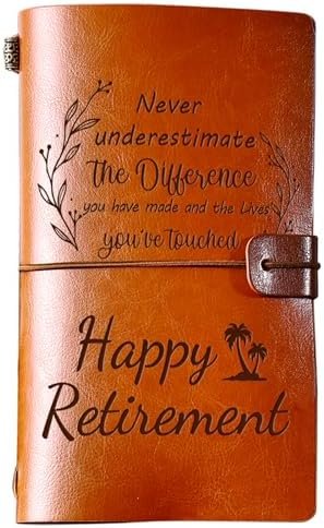 PRSTENLY Retirement Gifts for Women Men, Happy Retirement Leather Journal Cool R... - Image 2