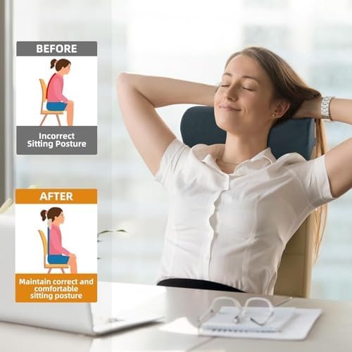 HOMBYS Cervial Recliner Neck Pillow for Pain Relief, Foam Headrest Pillow with S... - Image 5