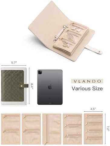 Vlando Travel Jewelry Organizer Case, Foldable Jewelry Bags Jewelry Storage Book... - Image 5