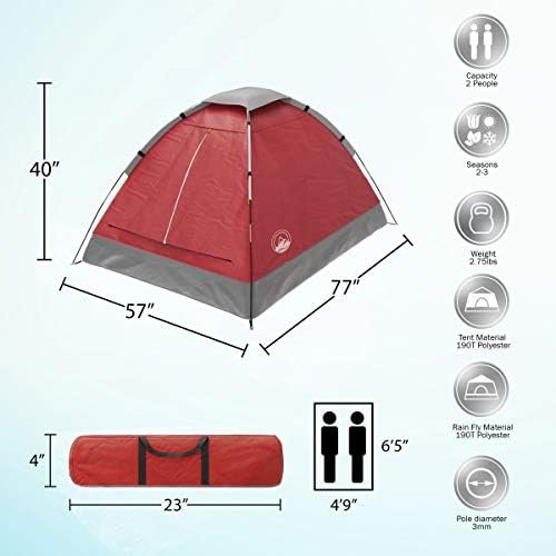 Wakeman Tents Wakeman Outdoors Camping Tent with Rain Fly and Carrying Bag - Image 3