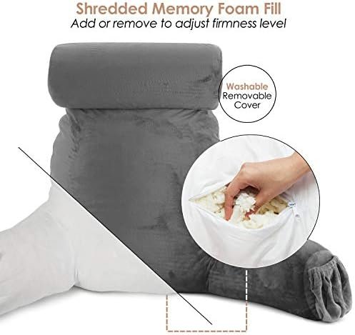 Nestl Reading Pillow Large Bed Pillow, Back Pillow for Sitting in Bed Shredded M... - Image 6