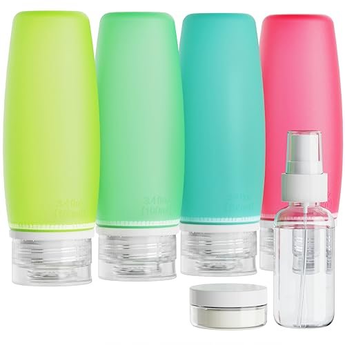 PACKISM TSA Approved Toiletry Bottles - 6 Pack Leak Proof 3.4oz Silicone Travel ... - Image 2