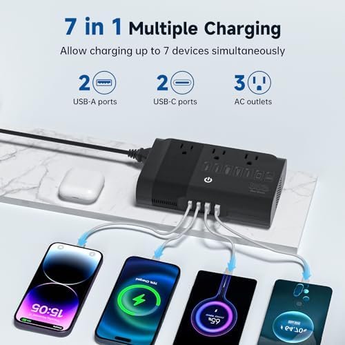 220V to 110V Converter 350 Watt Universal Travel Adapter and Voltage Converter S... - Image 3