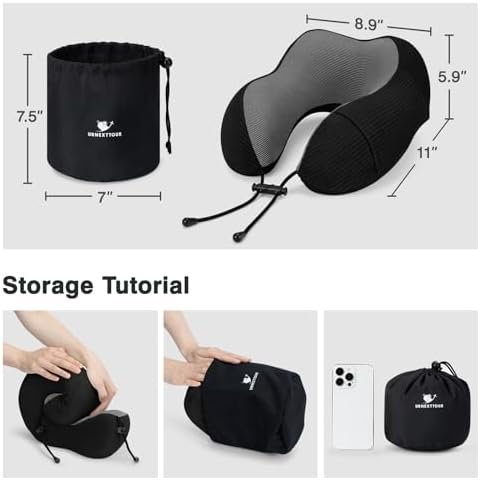 Travel Pillow for Airplane Memory Foam Neck Pillow, Soft & Support Travel Pillow... - Image 7