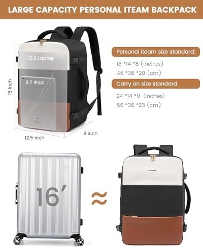 LOVEVOOK Travel Backpack For Women, 40L Travel Back pack Carry On Backpack For A... - Image 9