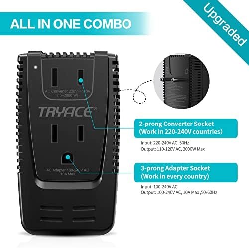 Upgrade TryAce 2000W Voltage Converter, Step Down 220V to 110V Converter for Hai... - Image 3