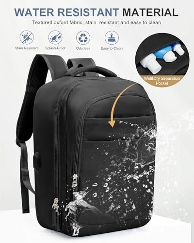 Travel backpack for Women, Anti Theft Laptop Backpack with USB Port,Flight Appro... - Image 8