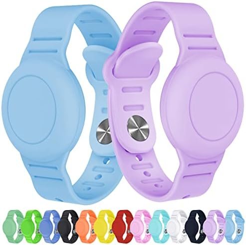 2 Pack Waterproof AirTag Bracelet for Kids, Hidden Silicone Wristband for AirTag... - Image 2