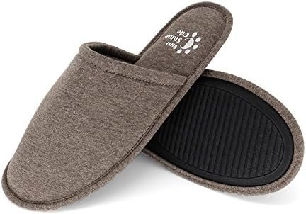 Sunshine Code Men's Memory Foam Cotton Washable Slippers with Matching Travel Ba... - Image 2