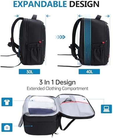 Large Capacity Camera Backpack for DSLR SLR, Camera Bags for Photographers Water... - Image 5