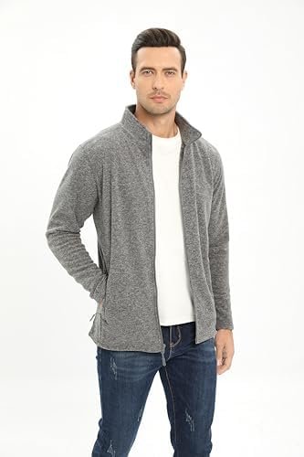 TACVASEN Men's Fleece Jackets Full Zip Lightweight Jacket Casual Soft Warm Coats... - Image 8