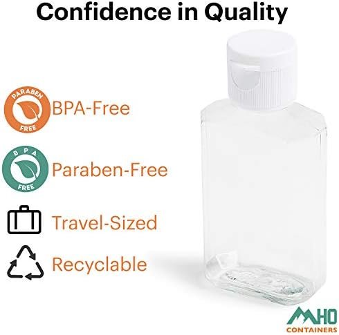 | Clear, Refillable Flip-Top Bottles | BPA/Paraben-Free, 2 fl oz (60 mL) — Set o... - Image 6