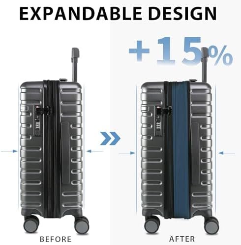 EMPSIGN Hardside Expandable Carry On Luggage Airline Approved, Carry On Suitcase... - Image 5