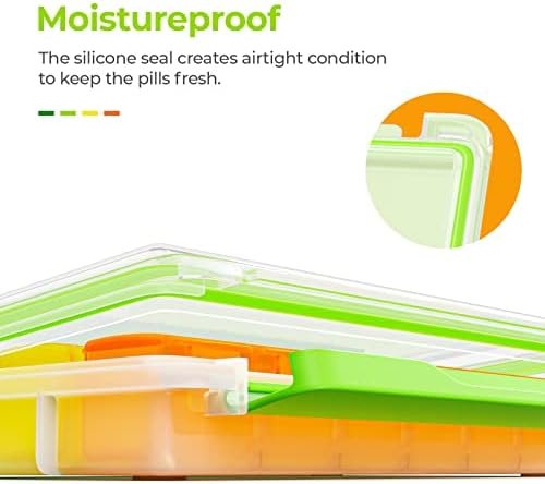 AUVON Monthly Pill Organizer Moistureproof, Large 28 Days Pill Case with Removab... - Image 4