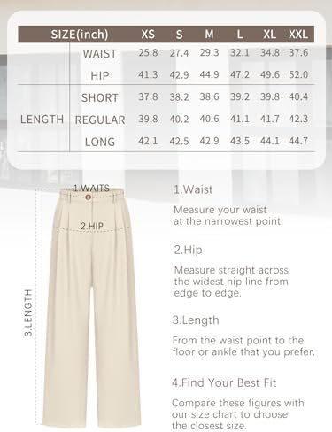 LILLUSORY Wide Leg Dress Pants Women's High Waisted Dressy Trousers - Image 3