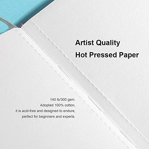 Paul Rubens Art Supplies Watercolor Paper, 100% Cotton Hot Press Watercolor Jour... - Image 3