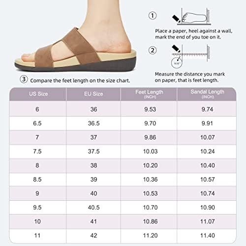 MEGNYA Comfortable Women's Walking Sandals, Arch Support Slides for Plantar Fasc... - Image 7