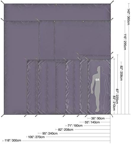 REDCAMP Waterproof Camping Tent Tarp - 83" x83'', 4 in 1 Multifunctional Tent Fo... - Image 7